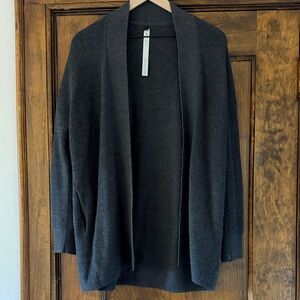 lululemon athletica Charcoal Open-Front Cardigan in Size 6